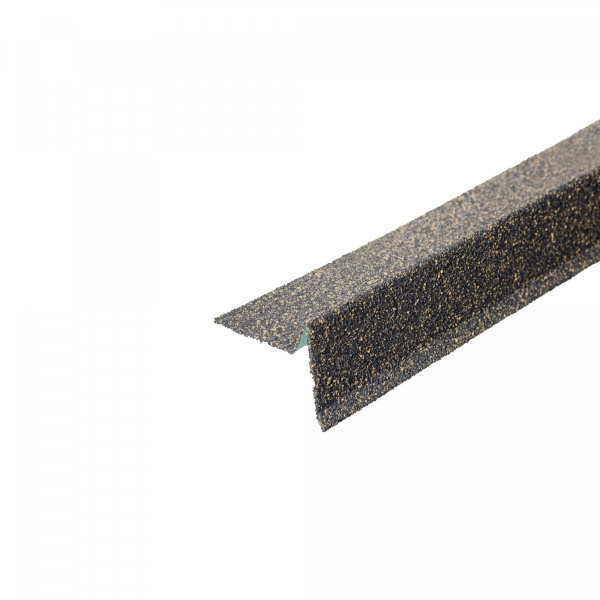 Планка торцевая ТЕХНОНИКОЛЬ с гранулятом, правая, серо-голубой