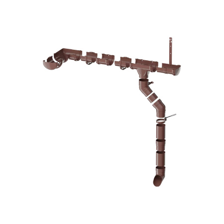 Металл ТН ПВХ ОПТИМА Хомут трубы металлический L=140, коричневый, шт.