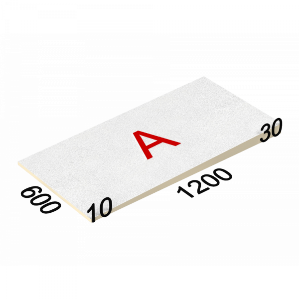 Утеплитель LOGICPIR Slope СХ/СХ 1,7 %, элемент A, 1200х600х10-30 мм