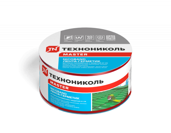 Лента самоклеящаяся Nicoband, 10 м х 7,5 см, красный