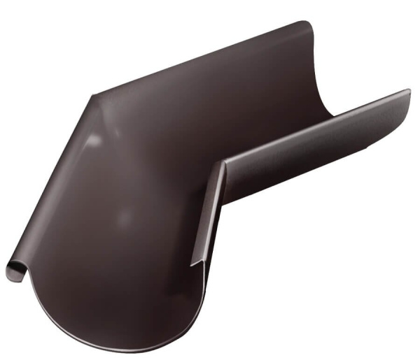 Угол желоба внешний 135 градусов Grand Line 125/90 Gr-double RAL 9005