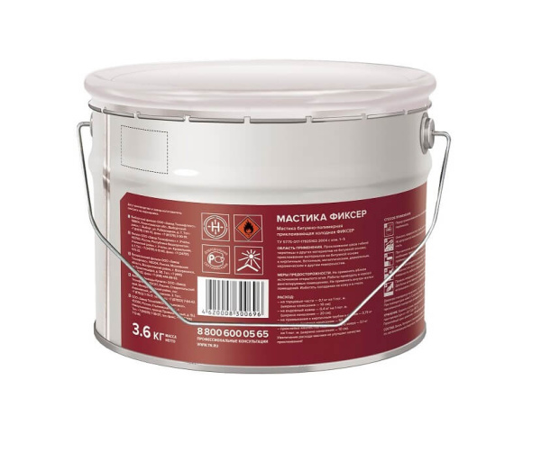 Мастика для гибкой черепицы ТЕХНОНИКОЛЬ № 23 Фиксер, 3,6 кг