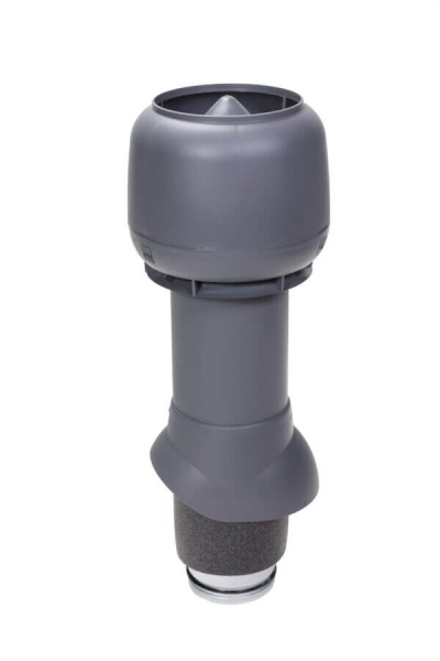 Выход вентиляционный изолированный с колпаком Vilpe D=125/ИЗ/500 7015 серый