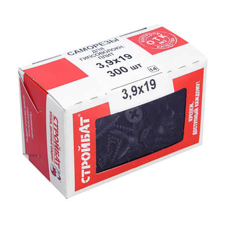 Саморез по металлу для ГКЛ Стройбат 3,9х19 300 шт